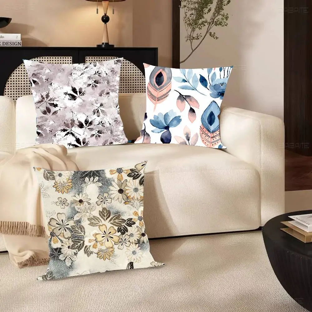 Simple Art of Patterns and Patterns Pillow Case Fashion Square Pillowcase Bedroom Sofa Room Ins Decoration Leisure