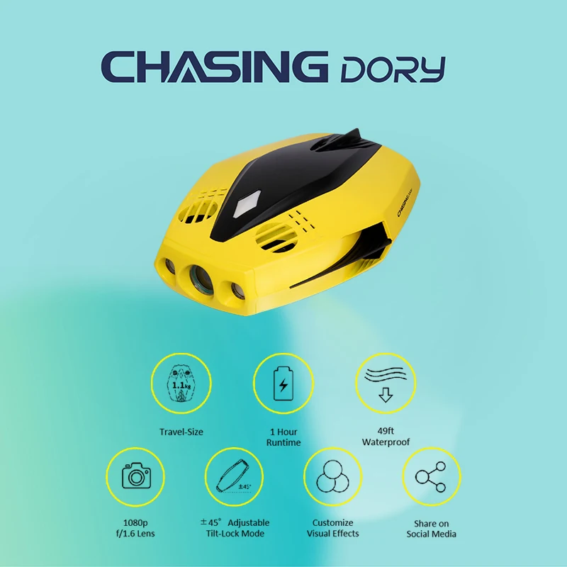 1080p Full HD Underwater With Remote Control LED Lights And Camera Plastic Submersible UUVs For 1km Image Transmission