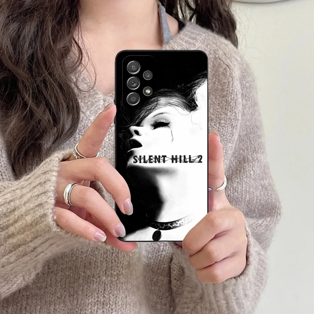 Horror Games S-Silent H-Hill Phone Case For Samsung S24,23,22,30,21,10,9,Ultra,Plus,Lite,FE,5G Black Soft Case