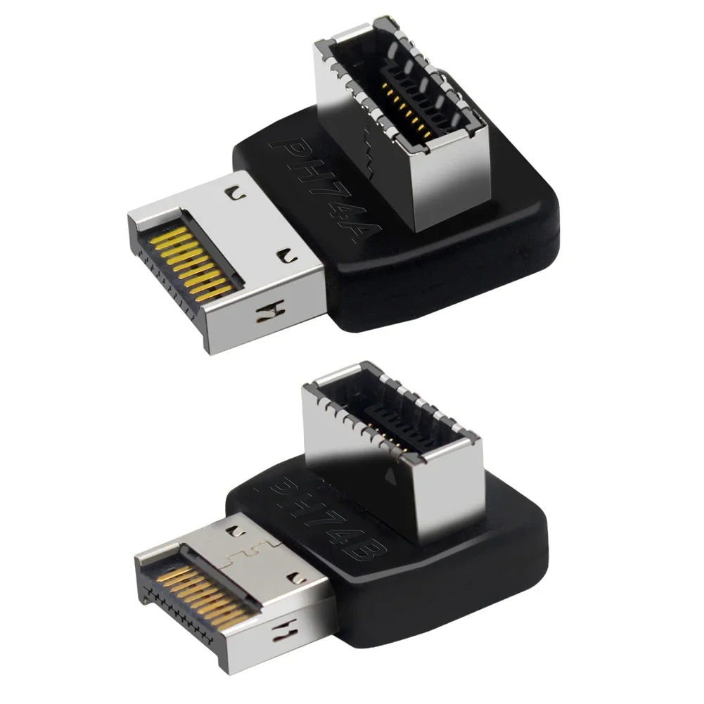 USB 3.1 Type E 90 Degree Converter Front USB C Header Adapter Vertical  Type E Header Converter for Computer Motherboard