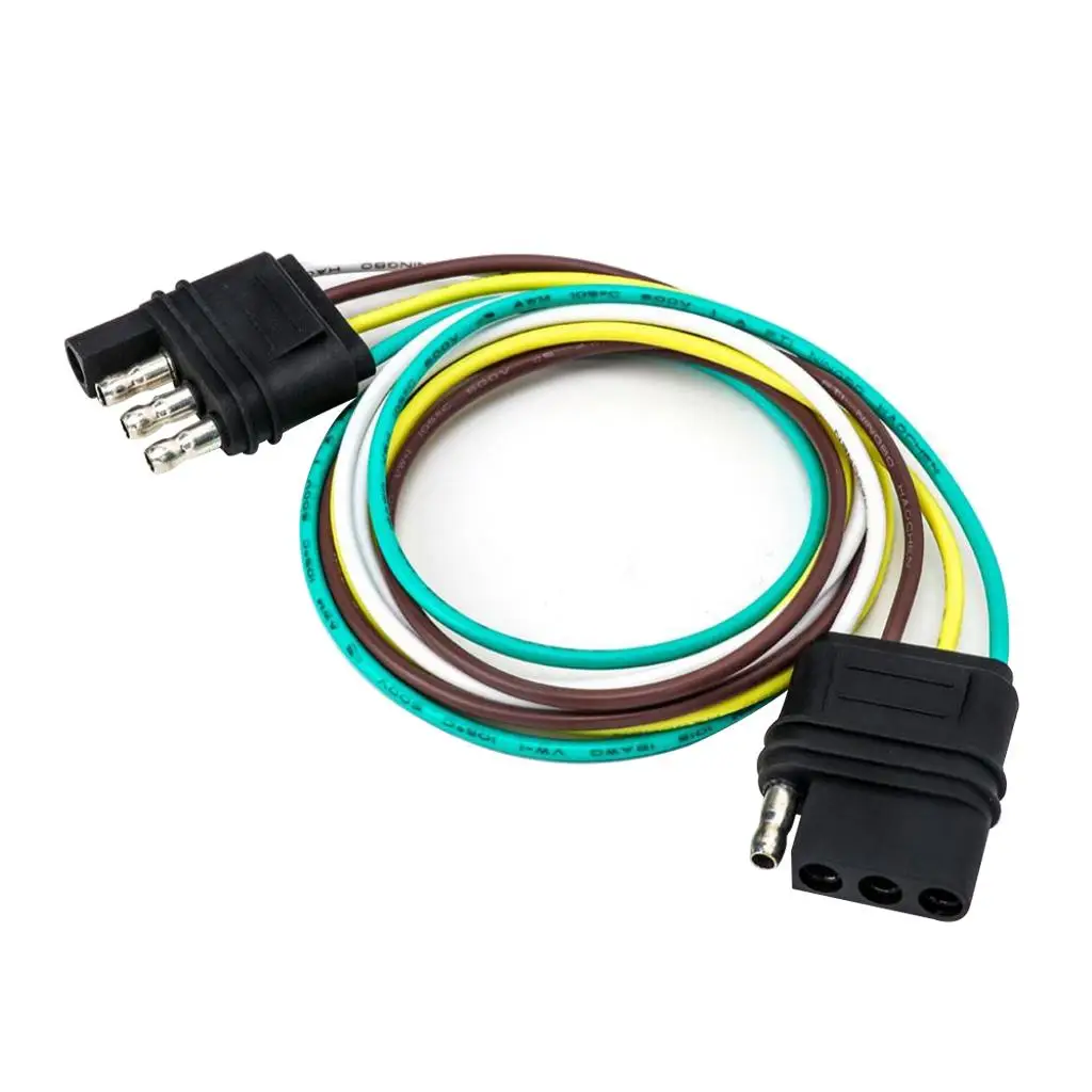 Adaptateur de connecteur à quatre fils d'extension de faisceau de câblage de remorque 18*4AWG