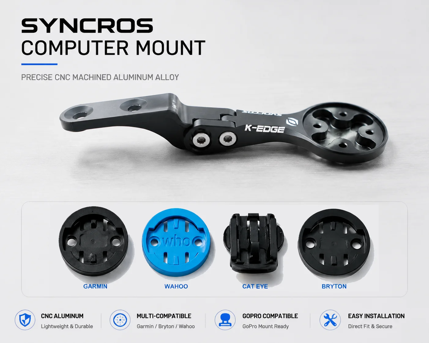 Syn IC Aero Front Computerhalterung Gopro-Halterung Tachometer GPS/Garmin/Bryton/Wahoo Einsätze Passend für Creston Ic Sl Aero Cockpit – Detail 3
