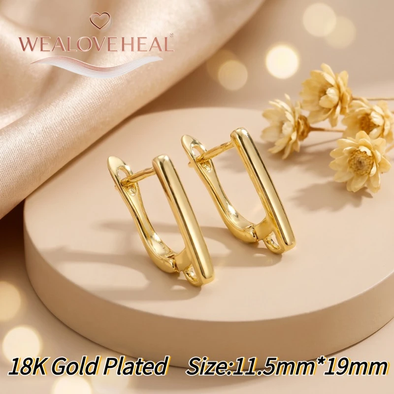 schmuckherstellung zubehör，18K Gold/Rhodium plattierte Hebelverschluss-Ohrringkomponenten, Messing-Pavé-CZ-Zirkon-Dreieckstab-Ohrhaken für DIY-Schmuckherstellung – Detail 26