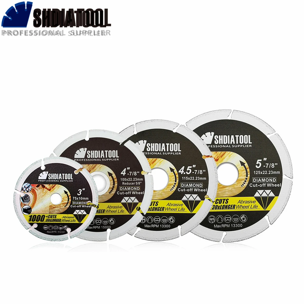 

SHDIATOOL 3-5Inch Metal Cutting Disc 1/2/5Pcs Vacuum Brazed Diamond Saw Blade For Cutting Steel Tube Iron Circular Cutter Plate