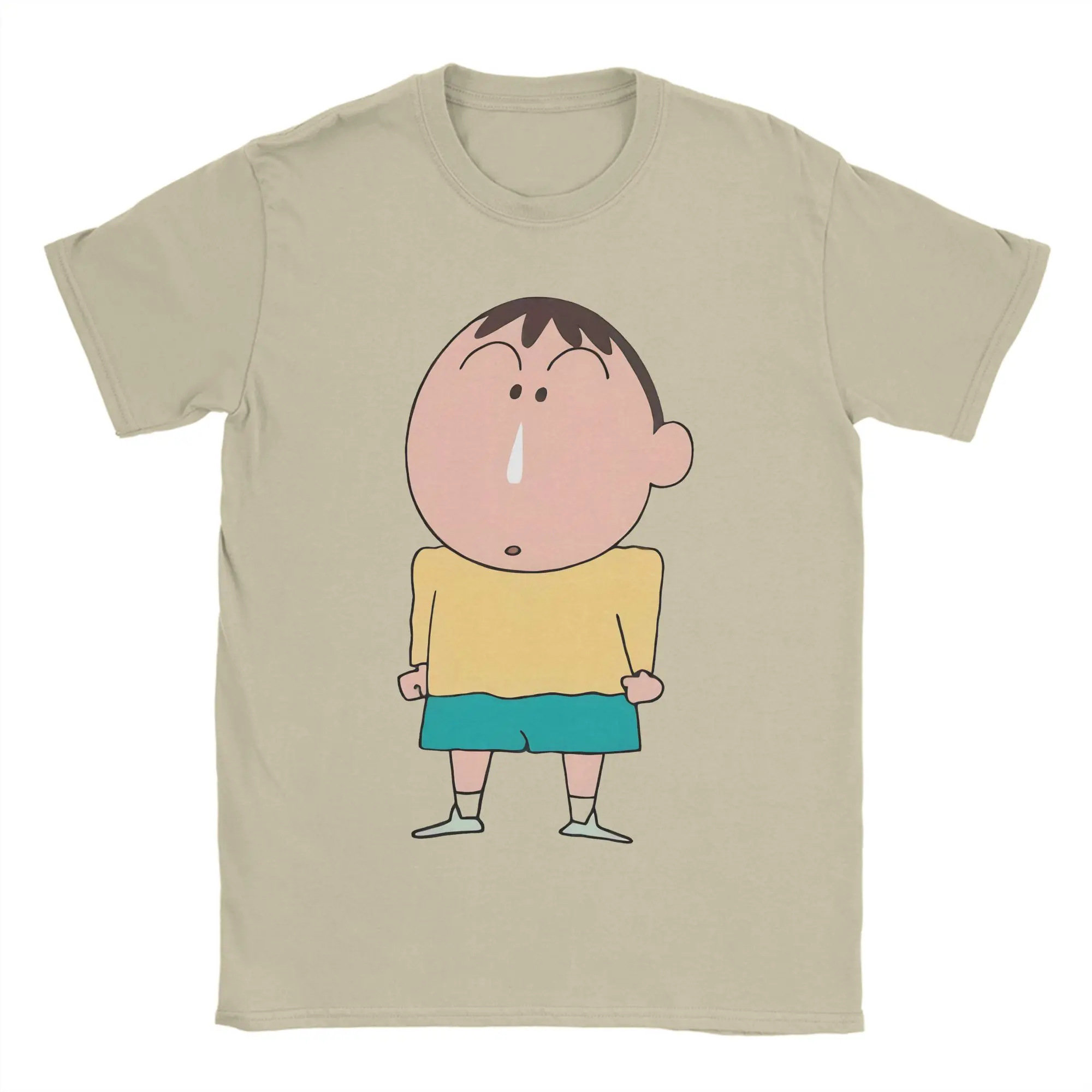Streetwear C-Crayon S-Shin-chans T-Shirt Men Cotton Short Sleeve Bo‑chan Crewneck Summer Top Tee
