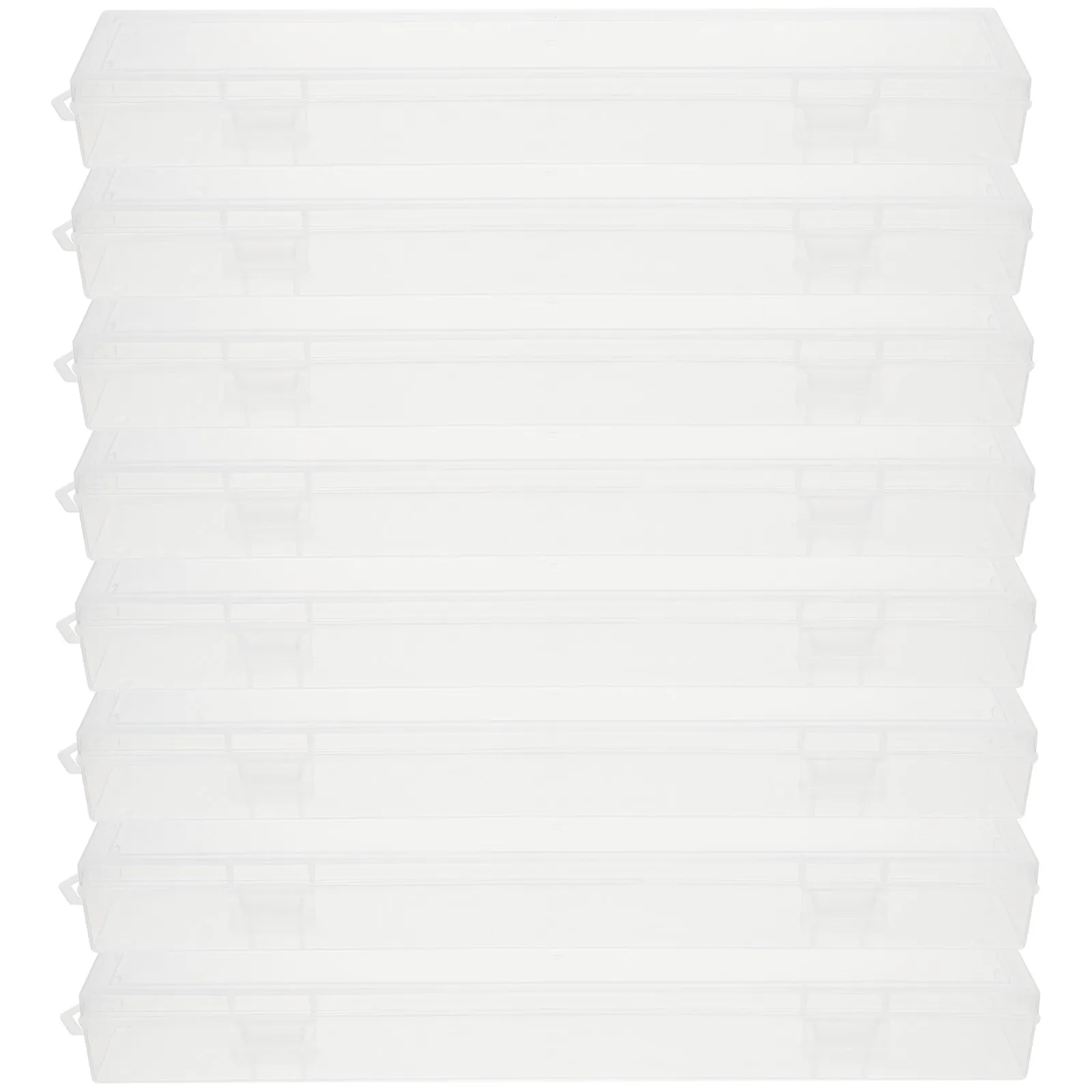 

8Pcs Transparent Paint Brush Box Watercolor Brush Storage Case Sturdy Plastic Painting Pen Organizer for Students Teachers