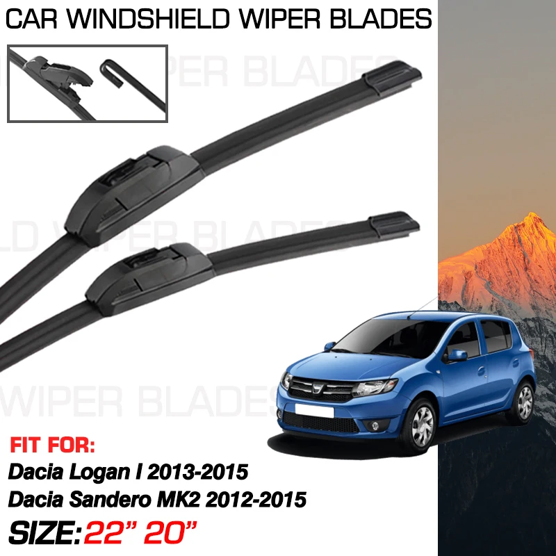 

Car Wiper Blades For Dacia Renault Logan I Renault Symbol 2013-2015 2014 Dacia Sandero II Renault Sandero 2012-2015 Accessories