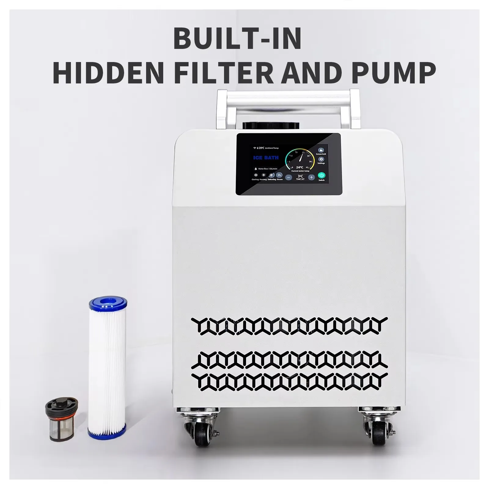 1HP Outdoor Ice Bath Chiller – 110/220V, R410A, with Pump & Filters
