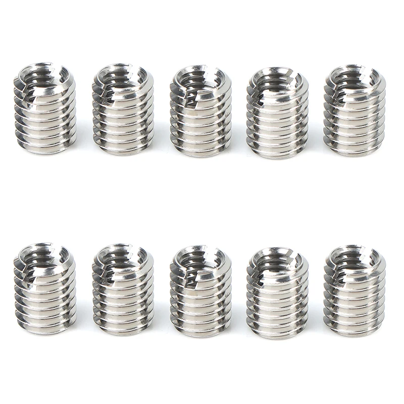 10PCS Stainless Steel Thread Adapters Convert M8 8mm Male To M6 6mm Female Hardware Fasteners Threaded Reducer Insert Replace