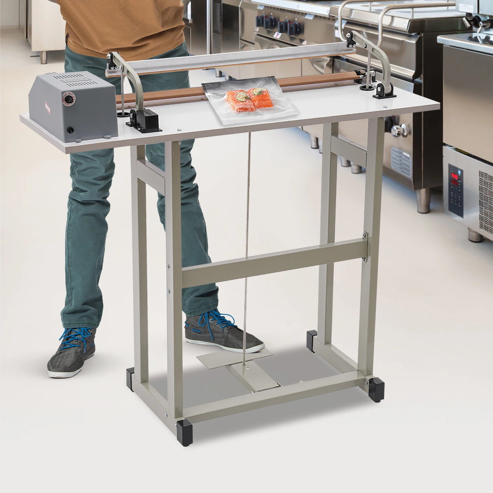 

850W Foot Pedal Heat Sealing Machine, Free Standing Heat Sealing Machine, Plastic Bag Sealing Machine AC110V