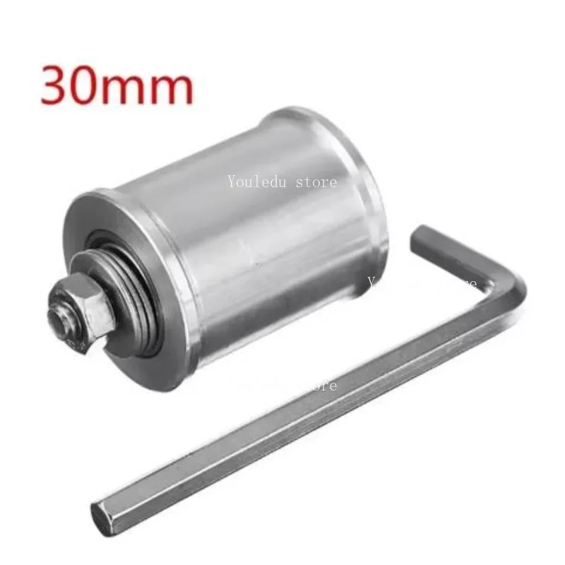 High Quality 30/50mm DIY Double Bearing Driving Belt Sander Conveyor Guide Wheel with 8mm Shaft Rod / Wrench 1 Set