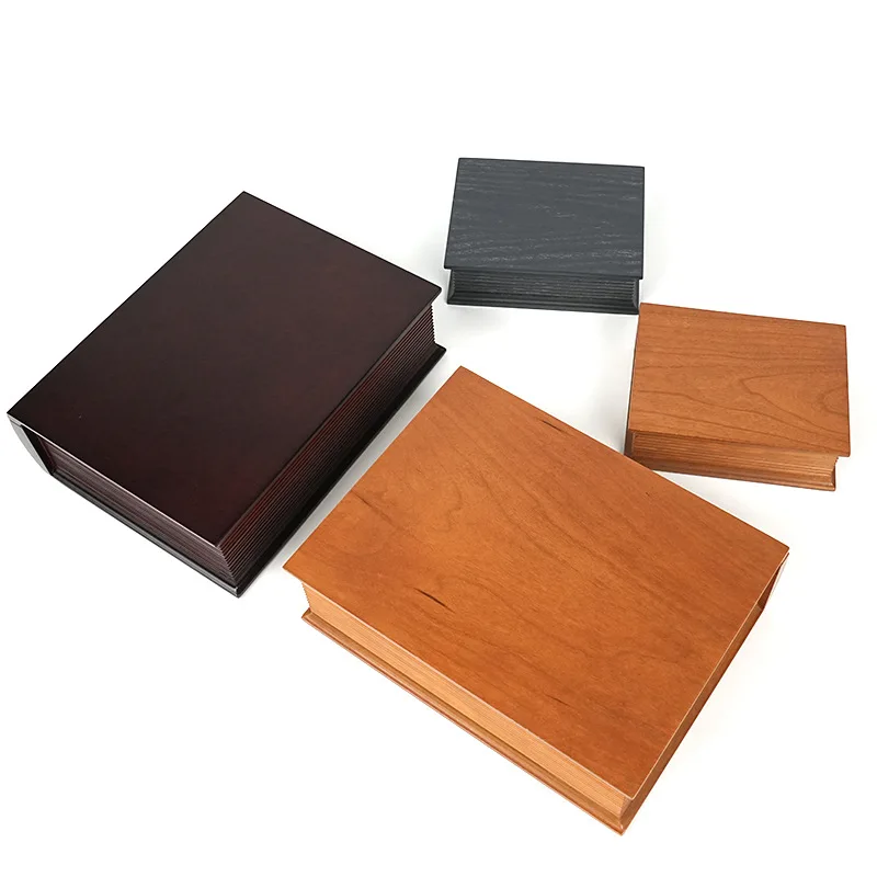 

Customized wooden packaging box Storage Flip gift Walnut pencil case Desktop drawer tea packaging box