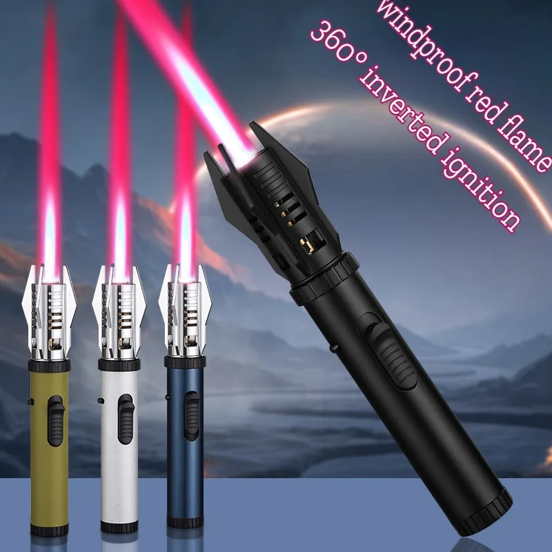 2025 New Scepter Planet Lightsaber Spray Gun 100% Power Windproof Inflatable Cigar Lighter Outdoor Barbecue Kitchen Ignition Gun