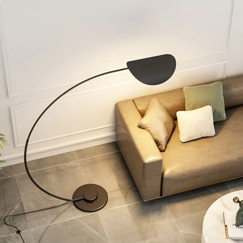 Nordic Designer LED Floor Lamp Minimalist Black Arc Standing Lamps Living Room Bedroom Decoration Bedroom Home Decor Floor Light