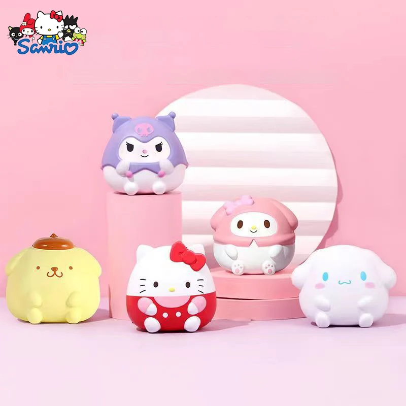 Sanrio Toys Hello Kitty Decompression Squeeze Doll Kuromi Cinnamoroll Stress Relief Relaxing Hand Pinch Fidgeting Model Toy Gift