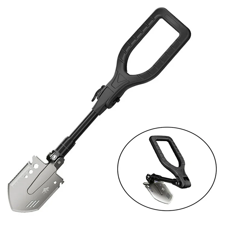 Foldable Shovel  Multifunctional Gardening Shovels Garden Farmland Portable Hand Spade Outdoor Camping Survival Sapper Spades