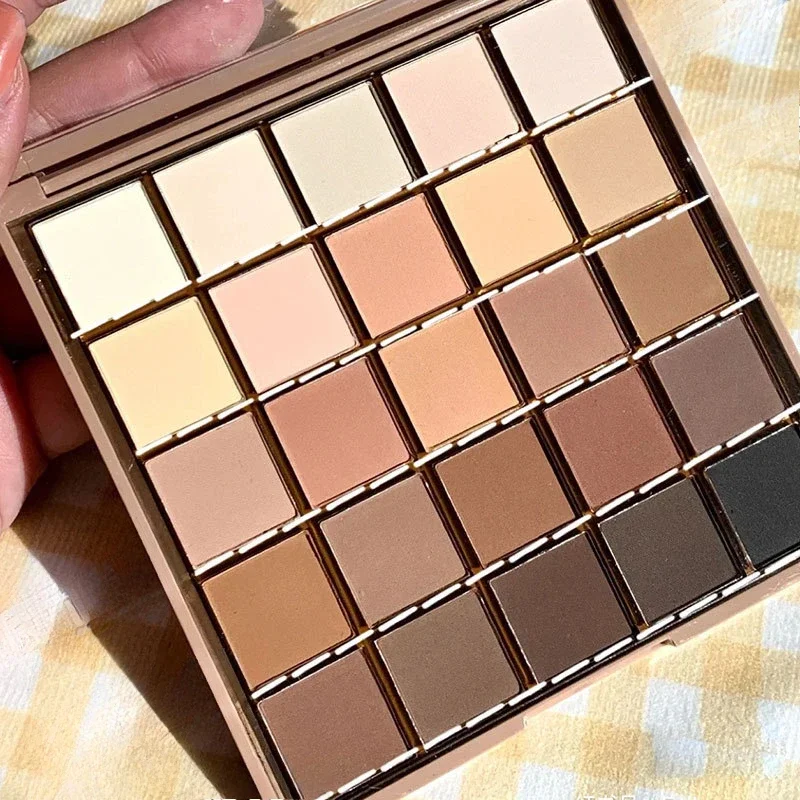 Eyeshadow Palettes with Matte Brown and Nude Shades Highly Pigmented and Long-lasting Everyday Make Up Women Cosmetics 25 Colors