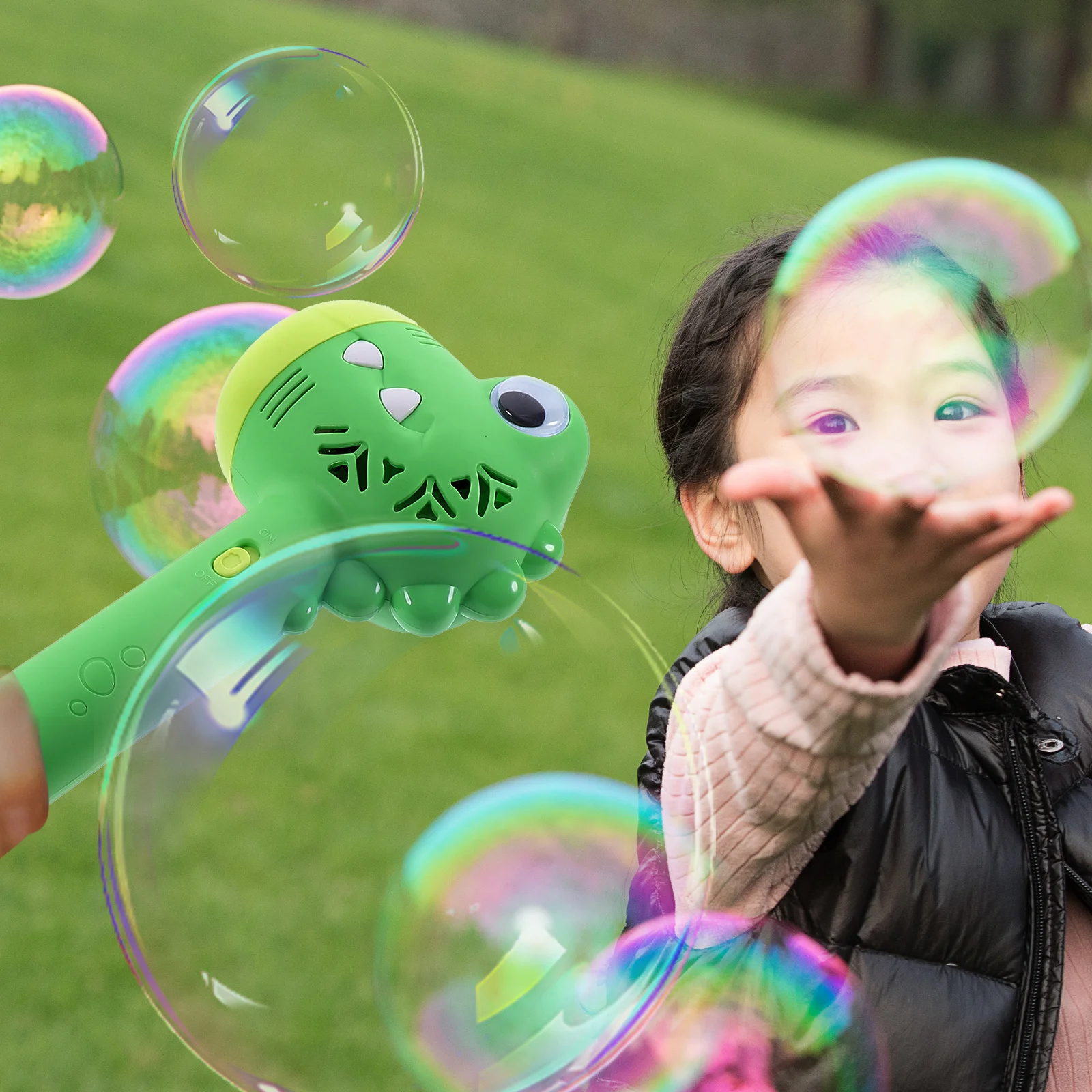 1set Cartoon Blase Gebläse Maschine Elektrische Blasen Party Outdoor Spaß Tragbare Bad Karneval Hochzeit