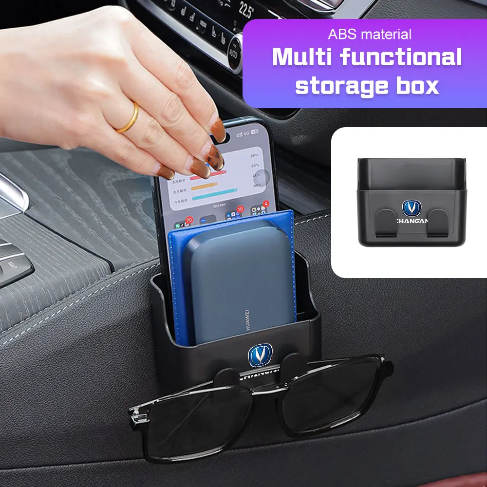 Self Adhesive Car Storage Box Phone Holder Sunglasses Organizer For CHANGAN UNI-K CS55 EADO CS35 CS75 PLUS