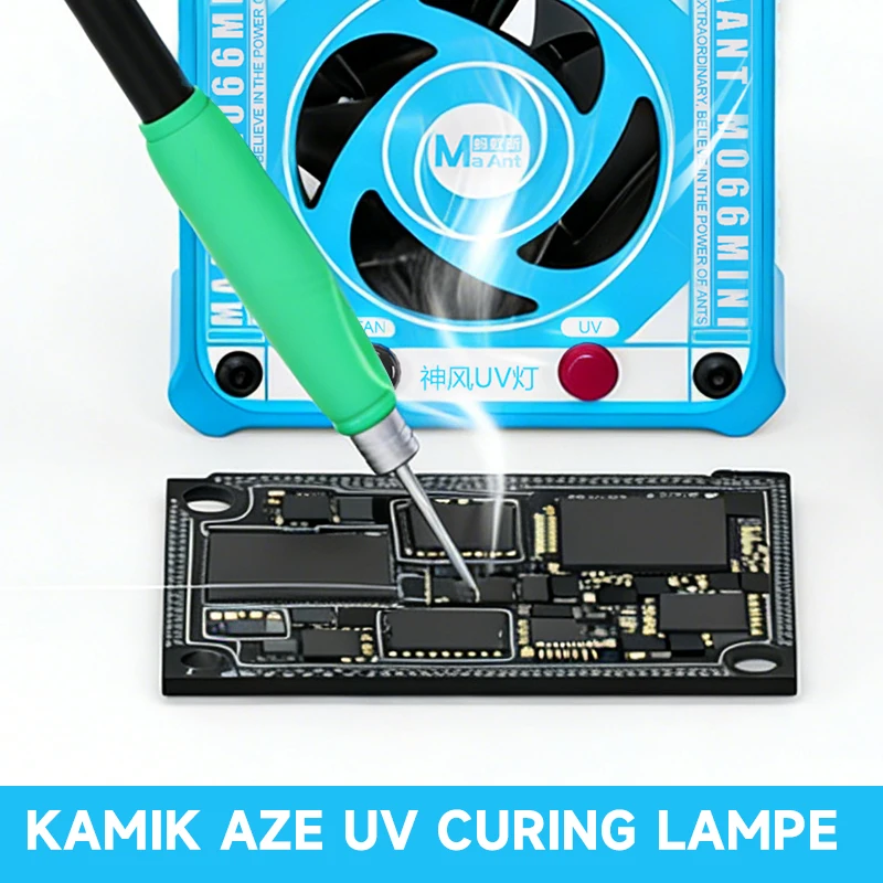MaAnt M066 Mini UV Curing Lamp 3W Rapid Cure 3s Cooling 3-Speed Control Rechargeable for Phone PCB Repair