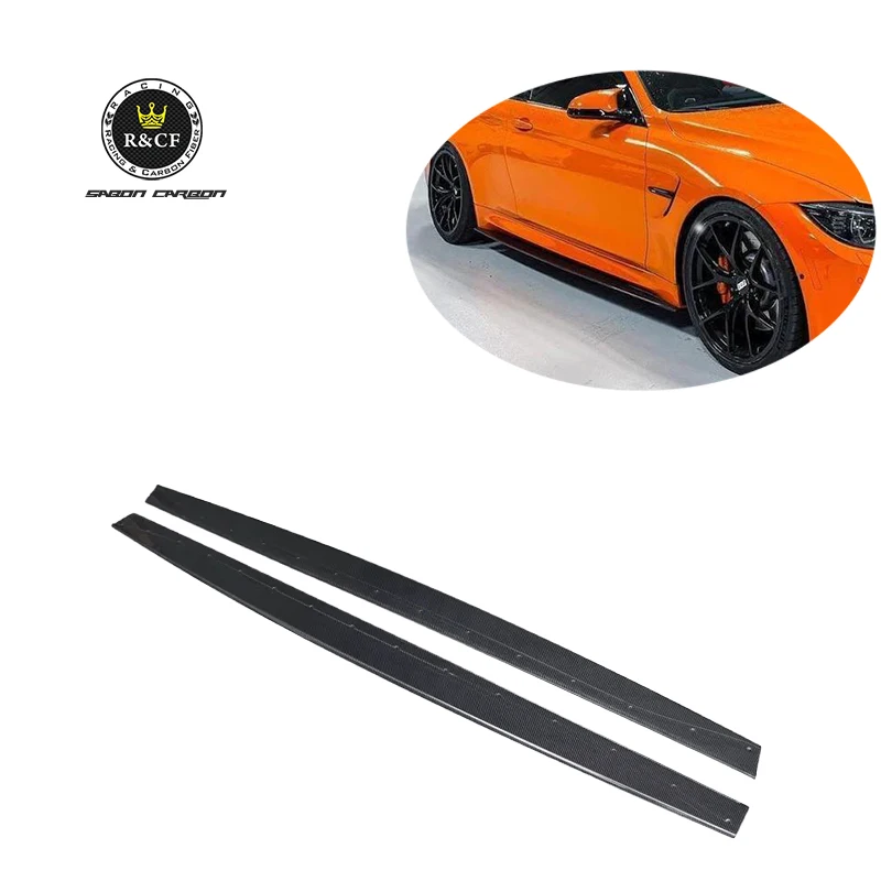 

15-19 F82 M4 MP Style Carbon Fiber Side Skirts Rocker Panels Side Trim Spoiler Extensions for BMW F80 F82 F83 M3 M4