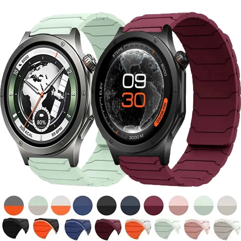 20mm 22mm Silikonarmband für Oneplus Watch 4-3-2R-Lite, weiches magnetisches Armband für OPPO Watch X3-X2-X-S Amazfit Bip 6-5-Max