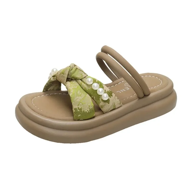 

Новые роскошные тапочки, сандалии, женские летние повседневные универсальные нескользящие тапочки с дезодорантом, повседневные пляжные шлепанцы, женская обувь