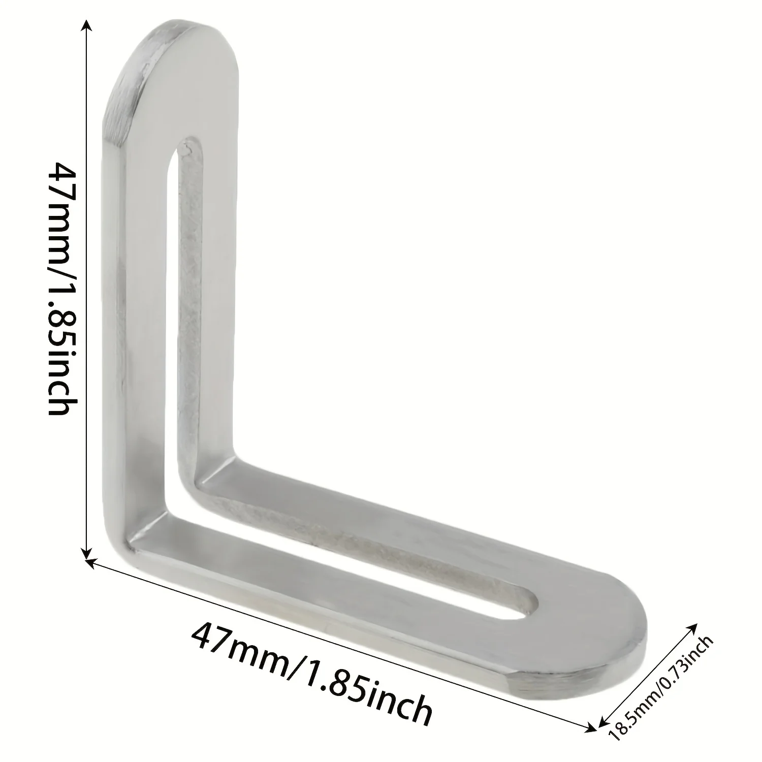4 Sets Furniture Reinforcement Right Angle Connector L Bracket Single Slot Corner Code Silvery Adjustable L Bracket