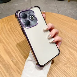 For Infinix Smart 8 Case Infinix Smart 9 Phone Case Smart 7 8 Pro 8 Plus Four Corners Thickening Shookproof Plating back cover