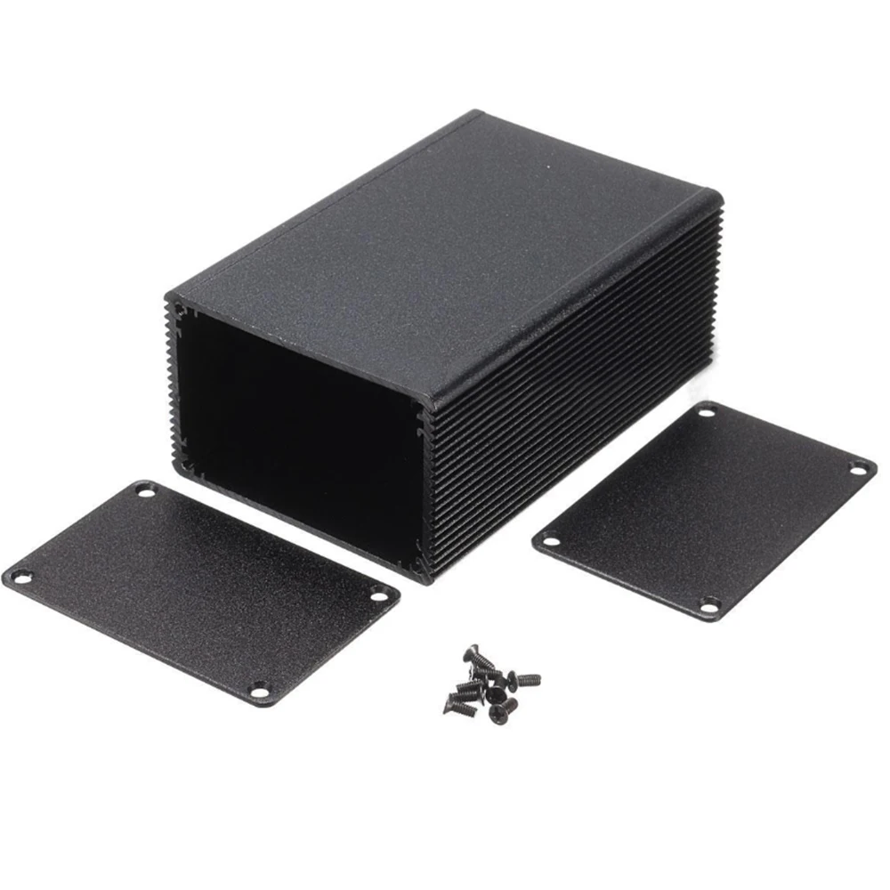 100*66*43MM Black Aluminum Electronic Box Instrument Meter Enclosure Case Durable