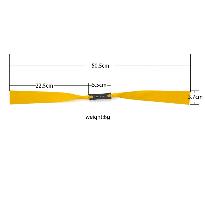 Double Wire Large Bow Head Slingshot Rubber Band 1.2mm Wide Flat Rubber Band with Long Rod Sling Shot Rubber Band