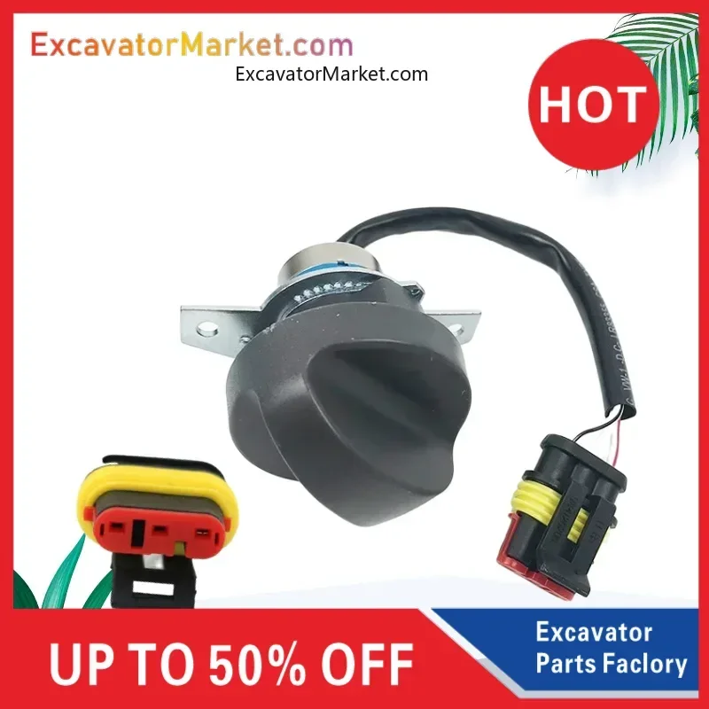 For SANY SY 55 60 65 75 95 135 235 215-8-9 Throttle Knob Accessories Gear Switch high quality durable excavator accessories