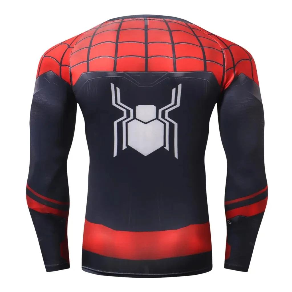 Superhero Spidey Tshirts Men Compression Shirts Long Sleeve Tops Fitness T-shirts Slim Tights Tee Male Cosplay Costume Tights