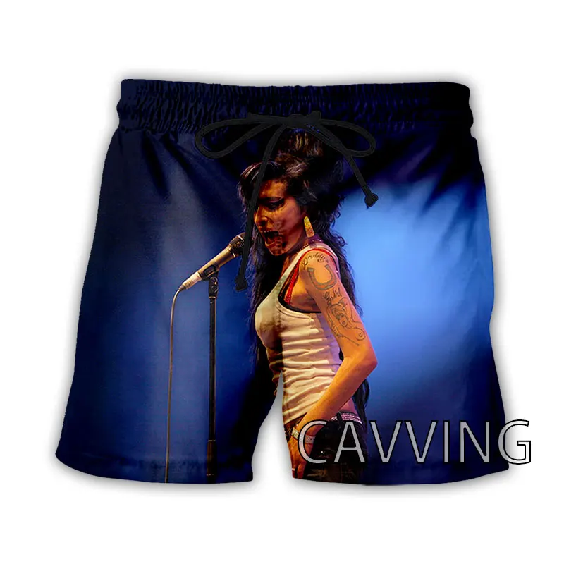 CAVVING 3D Printed Amy Winehouse Beach Shorts Streetwear Quick Dry Shorts Sweat Shorts for Women/men H01