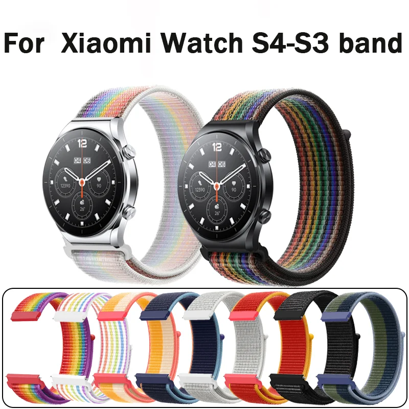 Nylon Loop Band For  Xiaomi Watch S4-S3-S2-2 pro-S1 pro-color2  20mm/22mm sport Bracelet for Redmi watch 5 Active -5 Lite strap