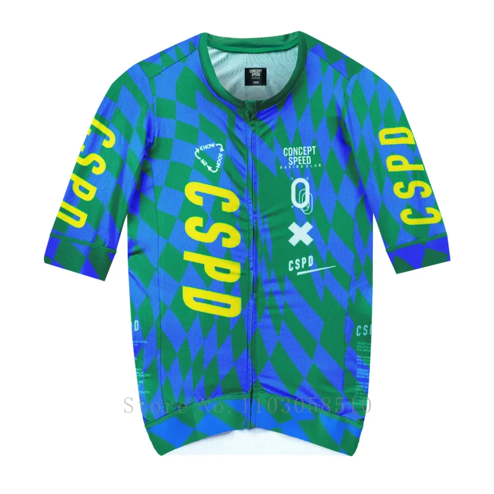 CSPD Maillot Ciclismo Hombre Cycling Jersey Pro Team MTB Road Bicycle Clothing Summer High Quality Short Sleeve Cycling Jersey