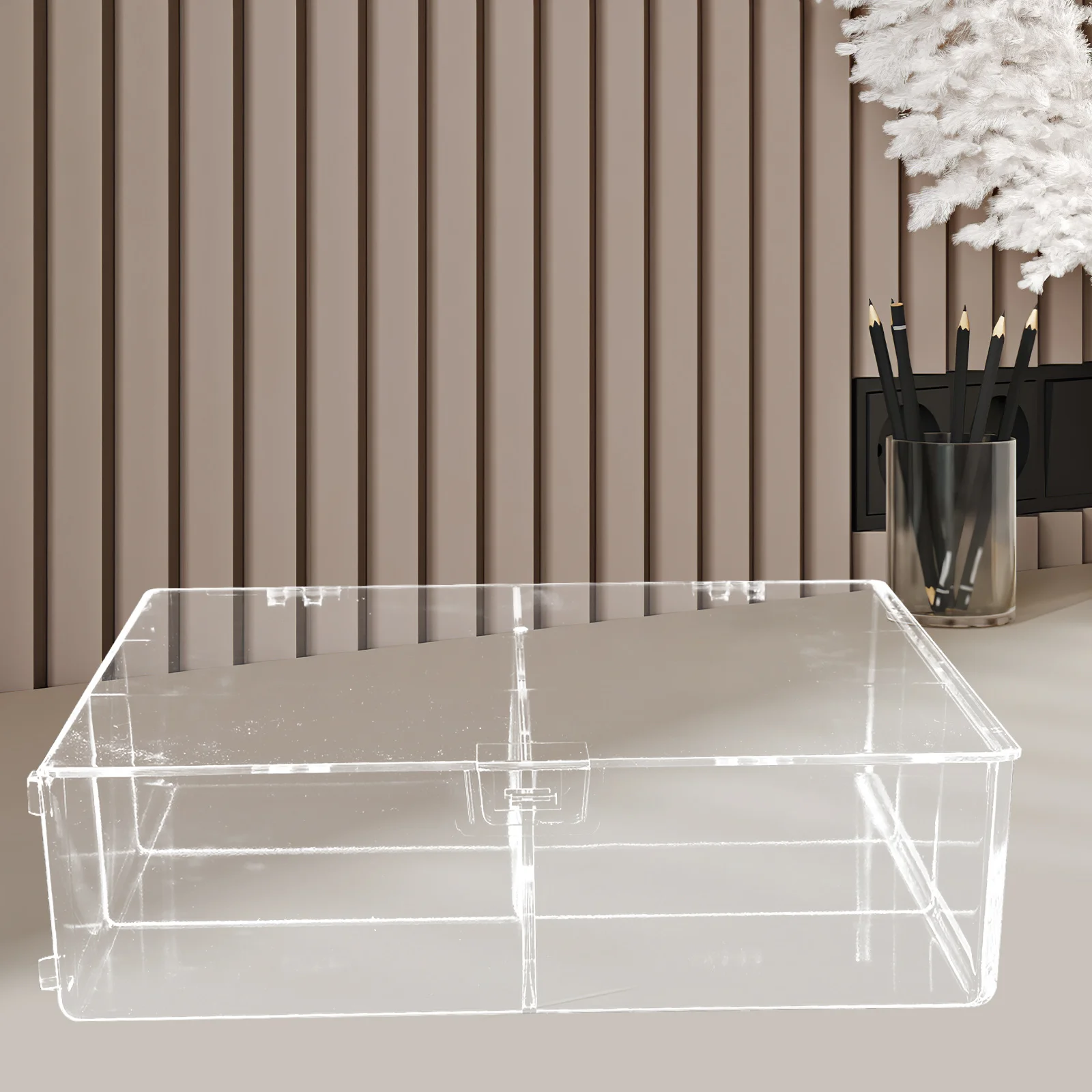 

Clear Card Holder Multipurpose Photo Storage Box Durable Plastic Case for Postcards Photos Index Cards Small Items Organizer