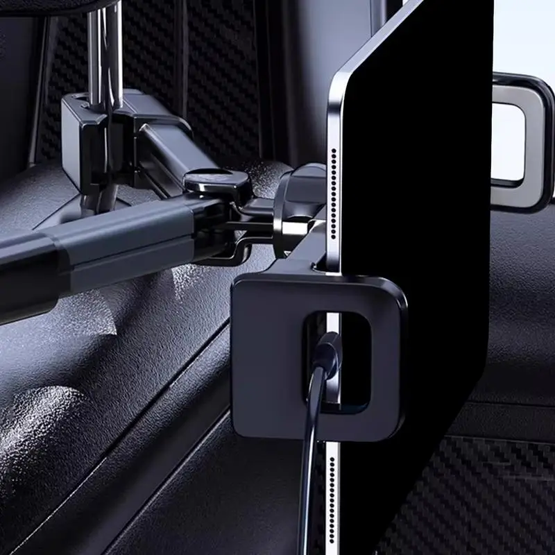 Telescopic Car Phone Holder Tablet Holder Anti Shake Tablet Mount 4-12.9 inch Universal Phone Stand with Extension Arm Travel