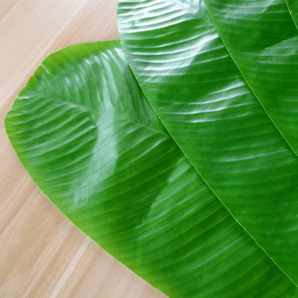 

10pcs Banana Leaf Plant Decor Non-Slip Bowl Mat For Cup Dish Tableware Protection Scale Design Easy Clean