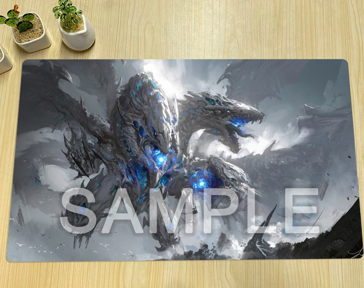 YuGiOh Blue-Eyes Alternative Ultimate Dragon TCG Mat CCG Playmat Trading Card Game Mat Board Game Pad Rubber Mouse Pad Free Bag