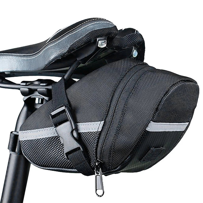 Image of Neue wasserdichte Nylon-Fahrradtasche für Mountainbikes – Werkzeugtasche für den Sattel und den Gepäckträger – Outdoor-Fahrradzubehör