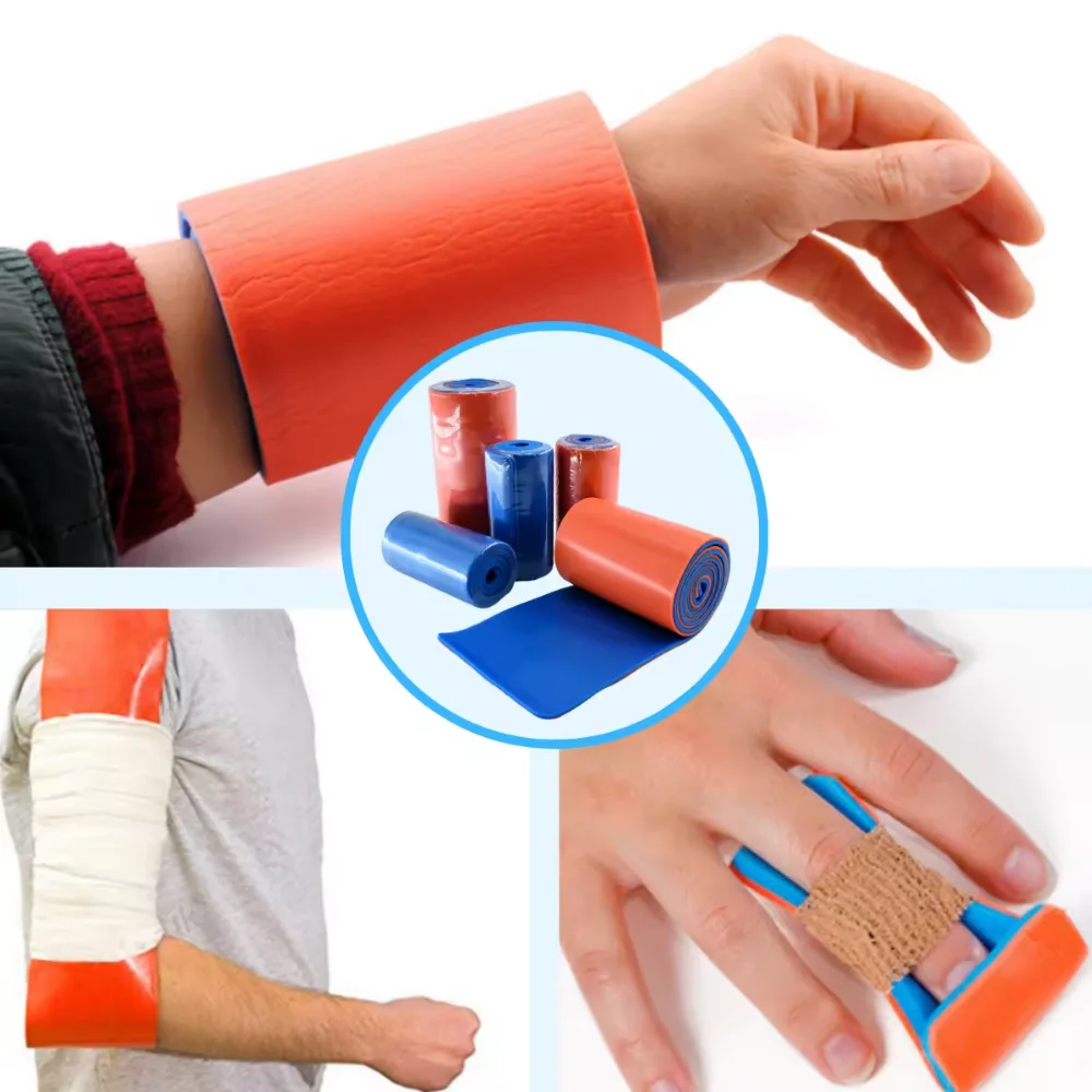 1Pc First Aid Medical Elbow Fracture Polymer Sam Flexible Foam Aluminum Rolled Splint Leg Wrist Fixed Fracture Rescue Protective