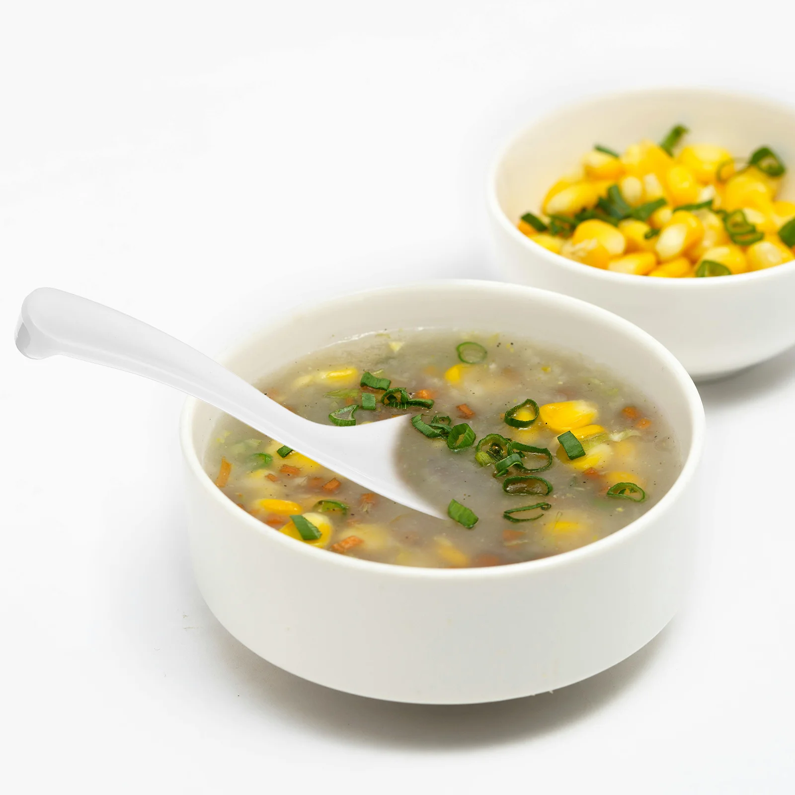 

4Pcs Commercial Plastic Soup Spoons White Porcelain Style Serving Utensils for Restaurant Catering Asian Ramen Noodle