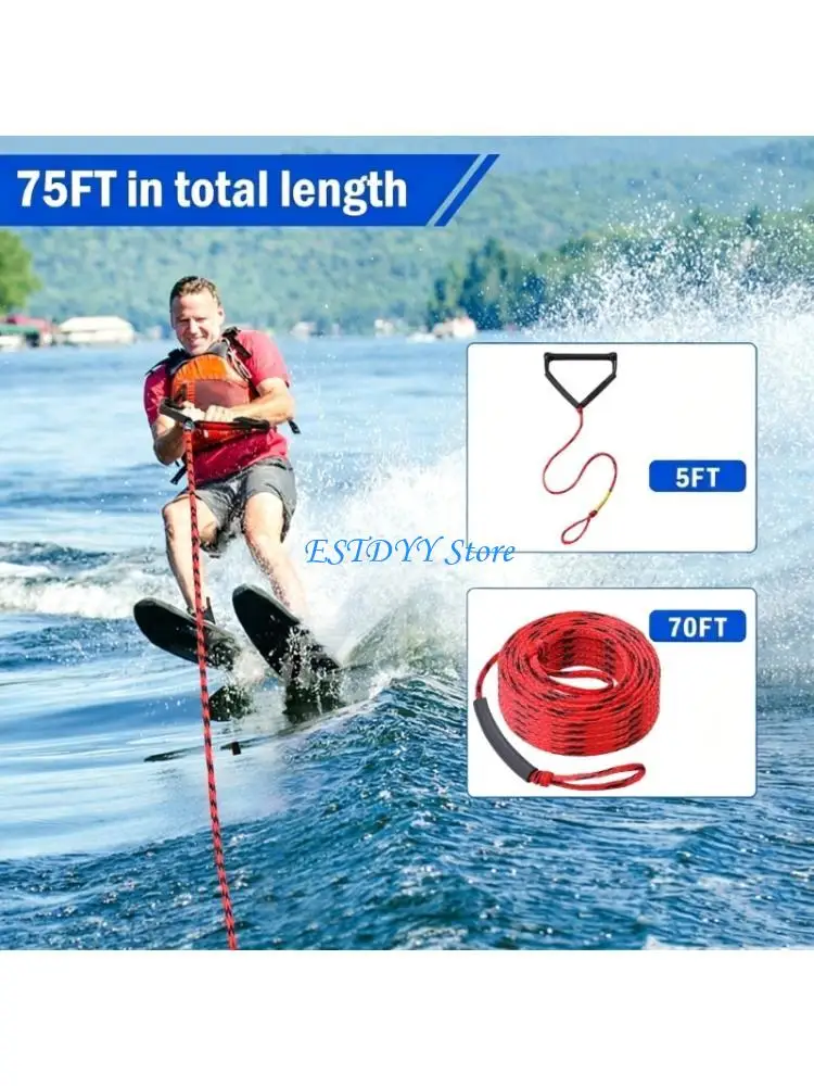 G6DE High Quality 75FT Wake Surfing Rope Engineered For Superior execution And dense Storage