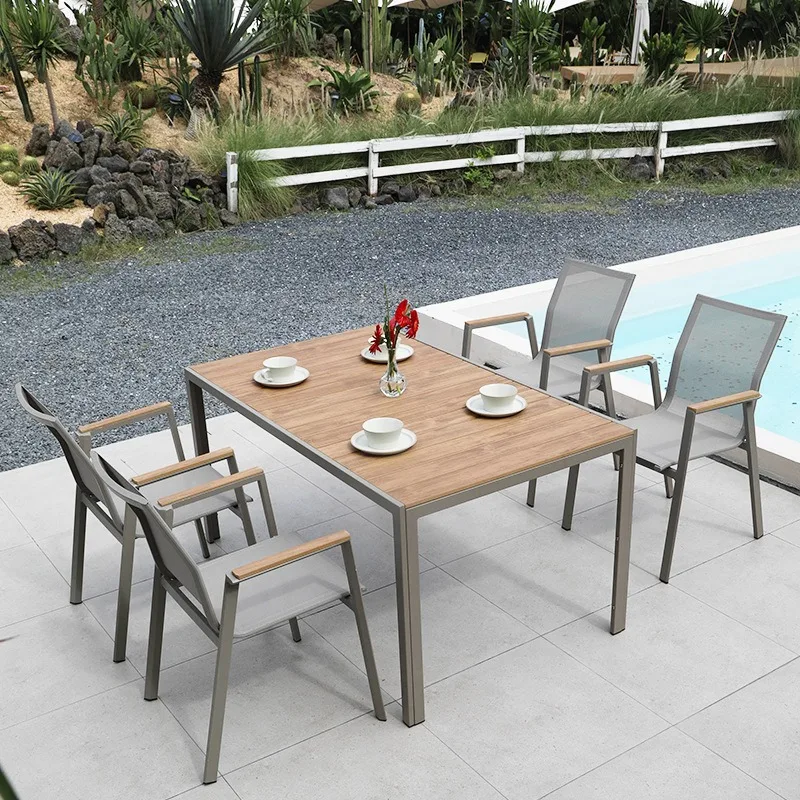 

Outdoor and Garden patio Long Outside and chairs Kits Internet celebrities Leisure tables and ch
