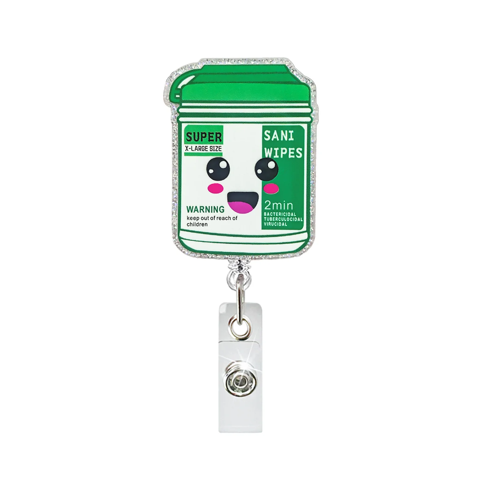 

Pill Bottle Badge Holder Cute Acrylic Badge Clip Badge Reel Funny For Students Hospitals Nurses