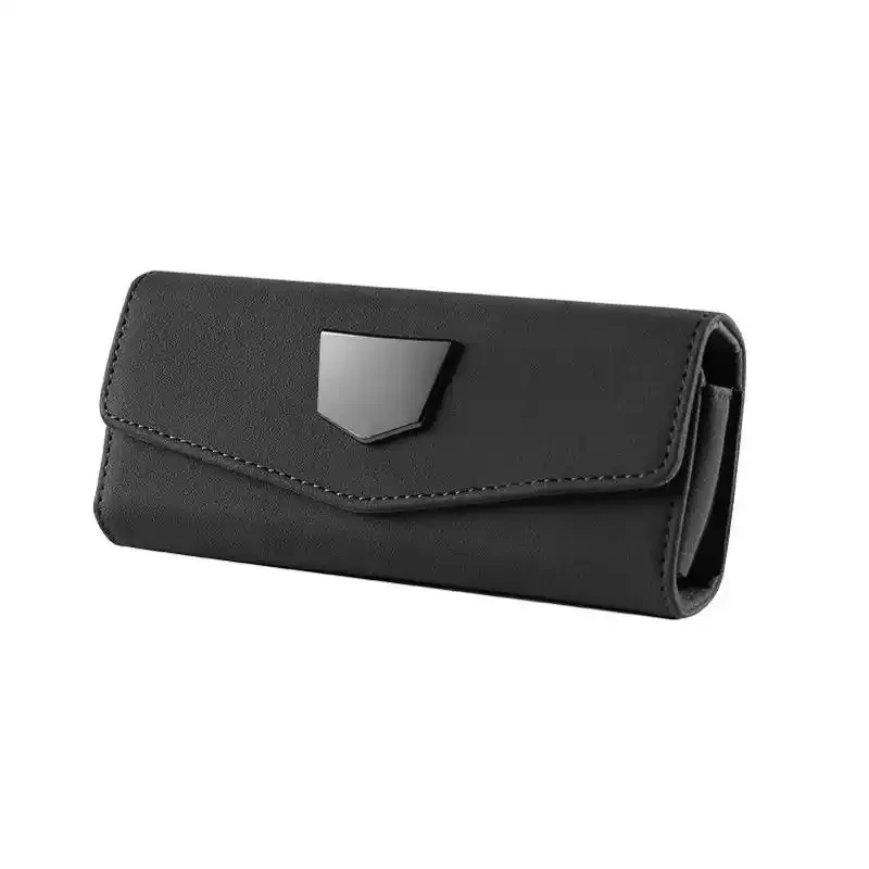Car Sun Visor Glasses Holder Suede Leather Sunglasses Case Clip Organizer Auto Eyeglasses Storage Box Garage Hand Tools 5
