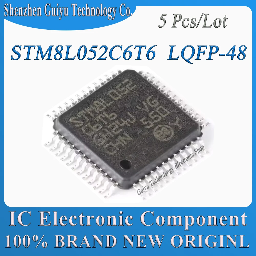 

5 Pcs/Lot STM8L052C6T6 STM8L052C6 STM8L052 STM8L STM8 STM LQFP-48 IC MCU Chip