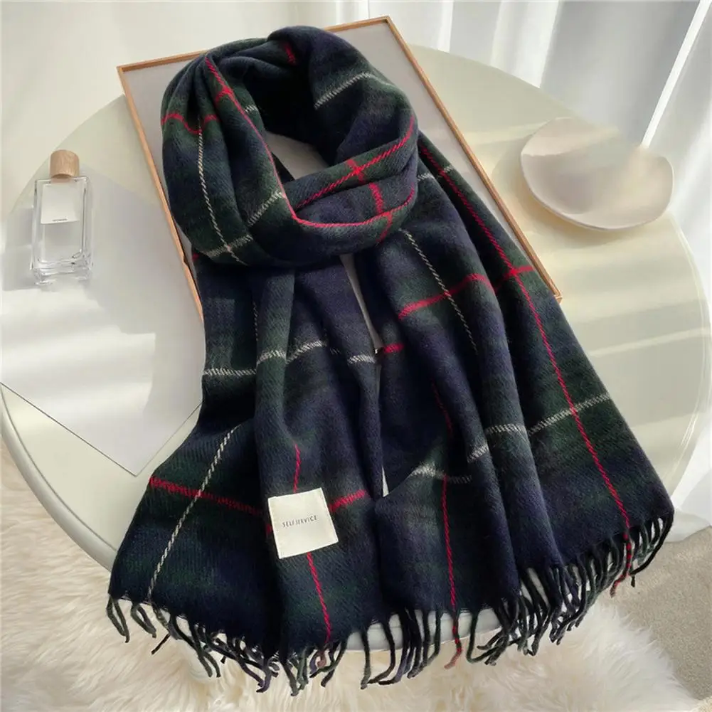 Lenço de inverno quente grosso design de impressão de caxemira pashmina xale lady wrap tassel cachecóis de malha homem foulard cobertor