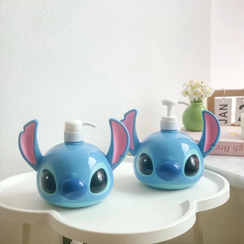 Botol Pompa Lotion Kartun Stitch Lucu, Distributor Lotion Desain Kepala Besar, Perlengkapan Mandi Besar, Ornamen, Hadiah Festival, Hadiah Natal